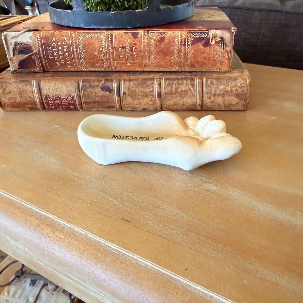 Vintage Galveston Texas Souvenir Trinket Dish - Picture 7 of 10